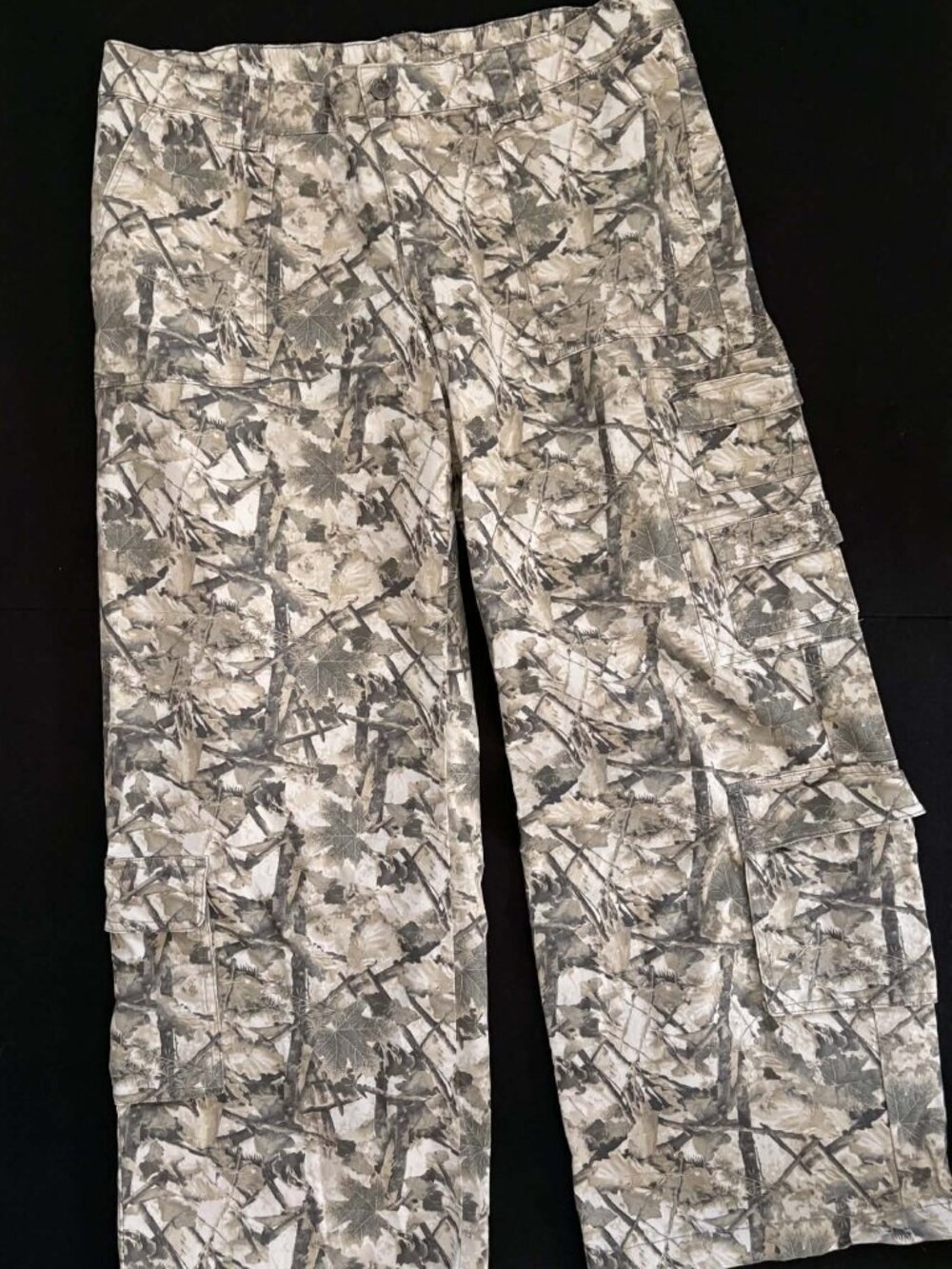 Wild Fable Womens Camo Cargo Pants XL Wide Leg Baggy Y2K Light Leaf Camouflage
